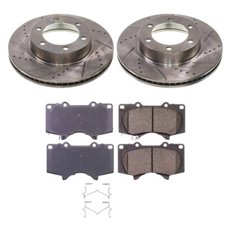 Callahan Brake Parts® - Drilled and Slotted Front Brake Kit