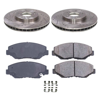 Callahan Brake Parts® - Drilled and Slotted Front Brake Kit