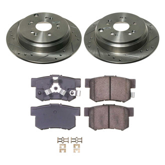 Callahan Brake Parts® - Drilled and Slotted Rear Brake Kit