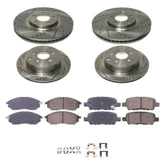 Callahan Brake Parts® - Drilled and Slotted Front and Rear Brake Kit
