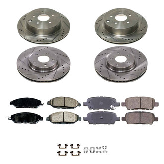 Callahan Brake Parts® - Drilled and Slotted Front and Rear Brake Kit