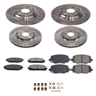 Callahan Brake Parts® - Drilled and Slotted Front and Rear Brake Kit