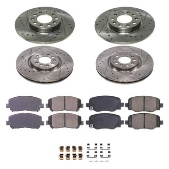 Callahan Brake Parts® - Drilled and Slotted Front and Rear Brake Kit