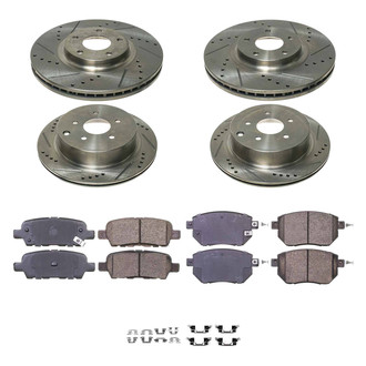 Callahan Brake Parts® - Drilled and Slotted Front and Rear Brake Kit