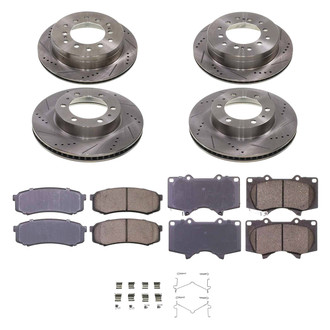 Callahan Brake Parts® - Drilled and Slotted Front and Rear Brake Kit