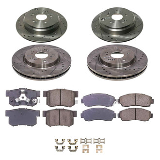 Callahan Brake Parts® - Drilled and Slotted Front and Rear Brake Kit