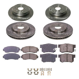 Callahan Brake Parts® - Drilled and Slotted Front and Rear Brake Kit