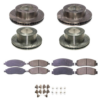 Callahan Brake Parts® - Drilled and Slotted Front and Rear Brake Kit