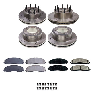 Callahan Brake Parts® - Drilled and Slotted Front and Rear Brake Kit