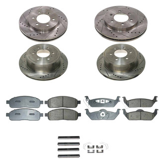 Callahan Brake Parts® - Drilled and Slotted Front and Rear Brake Kit