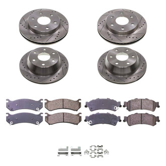 Callahan Brake Parts® - Drilled and Slotted Front and Rear Brake Kit