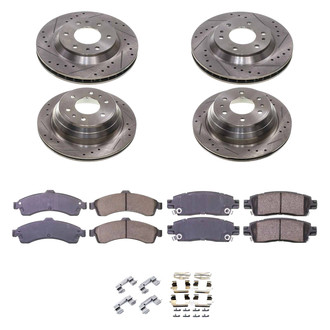 Callahan Brake Parts® - Drilled and Slotted Front and Rear Brake Kit