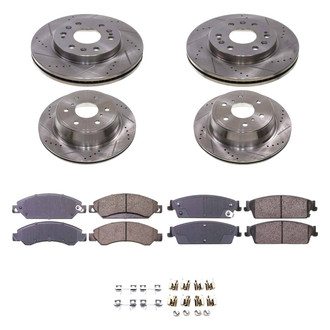 Callahan Brake Parts® - Drilled and Slotted Front and Rear Brake Kit