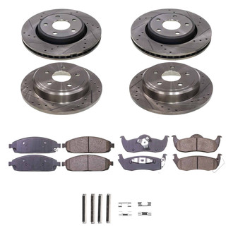 Callahan Brake Parts® - Drilled and Slotted Front and Rear Brake Kit
