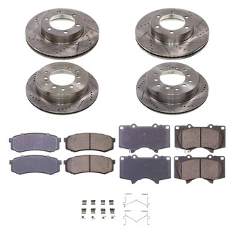 Callahan Brake Parts® - Drilled and Slotted Front and Rear Brake Kit