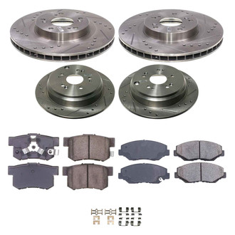 Callahan Brake Parts® - Drilled and Slotted Front and Rear Brake Kit