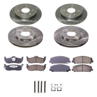 Callahan Brake Parts® - Drilled and Slotted Front and Rear Brake Kit