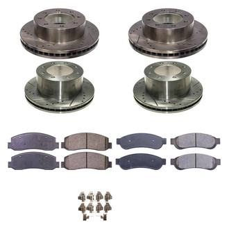 Callahan Brake Parts® - Drilled and Slotted Front and Rear Brake Kit