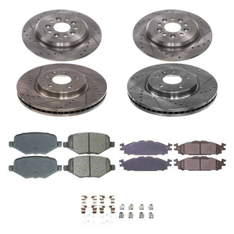 Callahan Brake Parts® - Drilled and Slotted Front and Rear Brake Kit