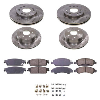 Callahan Brake Parts® - Drilled and Slotted Front and Rear Brake Kit