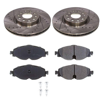 Callahan Brake Parts® - Drilled and Slotted Front Brake Kit