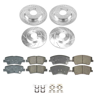 Callahan Brake Parts® - Drilled and Slotted Front and Rear Brake Kit