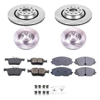 Callahan Brake Parts® - Plain Front and Rear Brake Kit