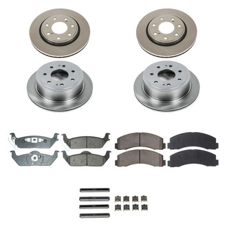 Callahan Brake Parts® - Plain Front and Rear Brake Kit
