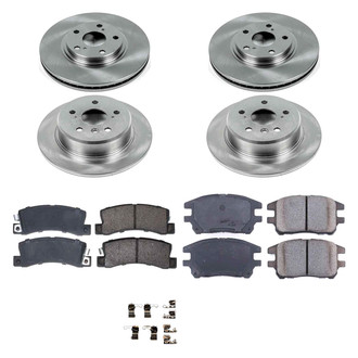 Callahan Brake Parts® - Plain Front and Rear Brake Kit