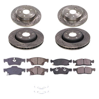 Callahan Brake Parts® - Drilled and Slotted Front and Rear Brake Kit