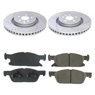 Callahan Brake Parts® - Drilled and Slotted Front Brake Kit