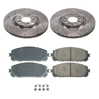 Callahan Brake Parts® - Drilled and Slotted Front Brake Kit
