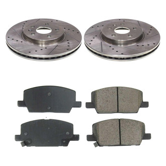 Callahan Brake Parts® - Drilled and Slotted Front Brake Kit