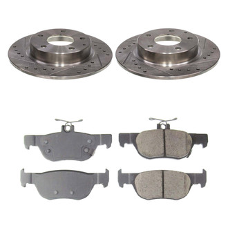 Callahan Brake Parts® - Drilled and Slotted Rear Brake Kit