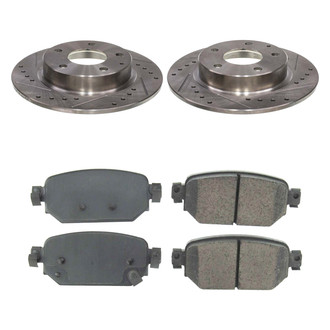 Callahan Brake Parts® - Drilled and Slotted Rear Brake Kit