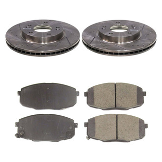 Callahan Brake Parts® - Drilled and Slotted Front Brake Kit