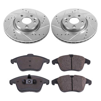 Callahan Brake Parts® - Drilled and Slotted Front Brake Kit