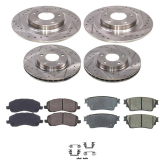 Callahan Brake Parts® - Drilled and Slotted Front and Rear Brake Kit