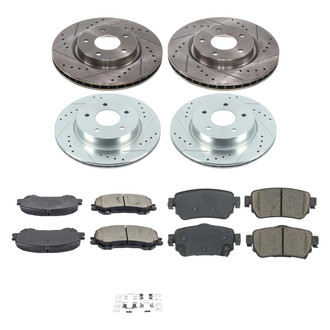 Callahan Brake Parts® - Drilled and Slotted Front and Rear Brake Kit