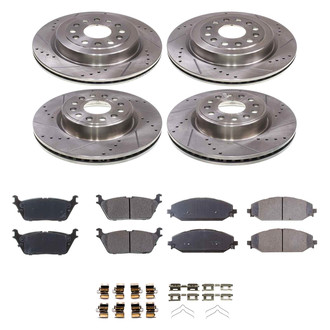Callahan Brake Parts® - Drilled and Slotted Front and Rear Brake Kit