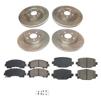 Callahan Brake Parts® - Drilled and Slotted Front and Rear Brake Kit