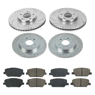 Callahan Brake Parts® - Drilled and Slotted Front and Rear Brake Kit