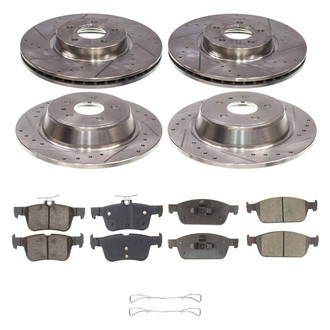 Callahan Brake Parts® - Drilled and Slotted Front and Rear Brake Kit