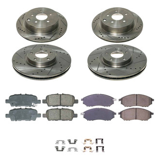 Callahan Brake Parts® - Drilled and Slotted Front and Rear Brake Kit