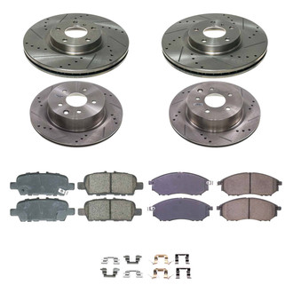 Callahan Brake Parts® - Drilled and Slotted Front and Rear Brake Kit