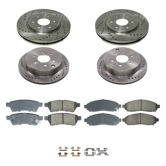 Callahan Brake Parts® - Drilled and Slotted Front and Rear Brake Kit
