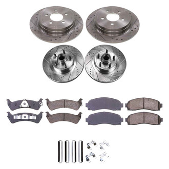 Callahan Brake Parts® - Drilled and Slotted Front and Rear Brake Kit