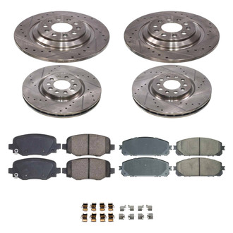 Callahan Brake Parts® - Drilled and Slotted Front and Rear Brake Kit