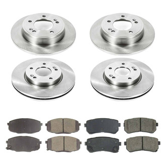 Callahan Brake Parts® - Plain Front and Rear Brake Kit