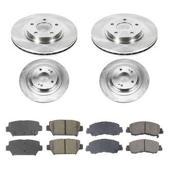 Callahan Brake Parts® - Plain Front and Rear Brake Kit
